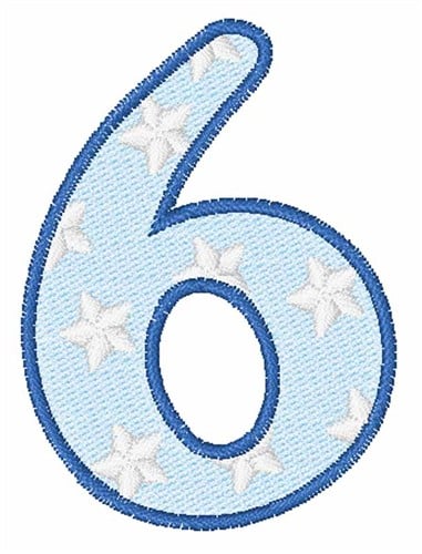 Numeral 6 Embroidery Design | AnnTheGran