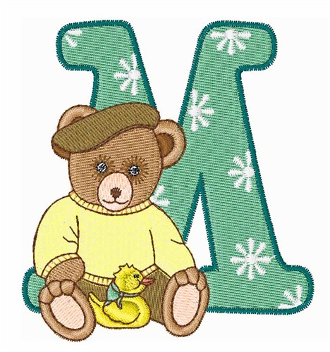 Teddy alphabet m embroidery design  annthegran Teddy alphabet m embroidery design  annthegran
