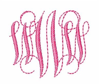 Interlocking Floss Font W Embroidery Design 