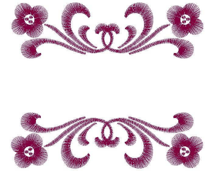 Free floral double border embroidery design  annthegran Free floral double border embroidery design  annthegran