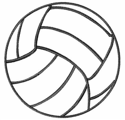 Outlines(FavPro Designs) Embroidery Design: Volleyball Outline from ...