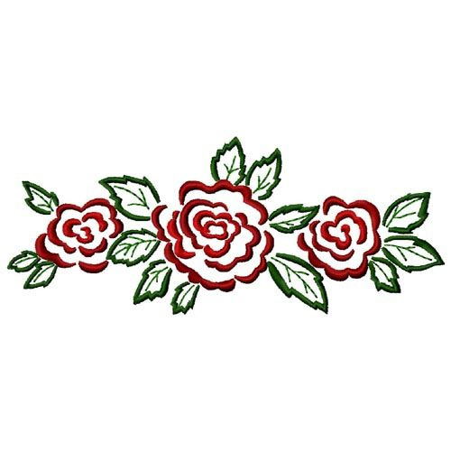 Free Rose Border Embroidery Design | AnnTheGran