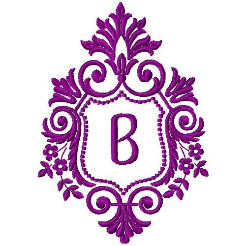 Crest Monogram B Embroidery Design | AnnTheGran