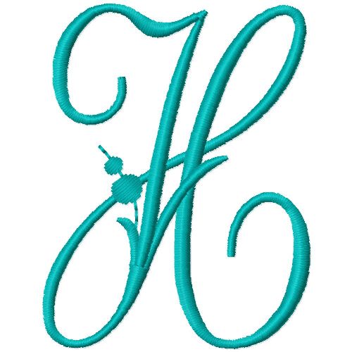 Monogram H Embroidery Design | AnnTheGran