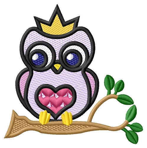 Queen Owl Embroidery Design | AnnTheGran