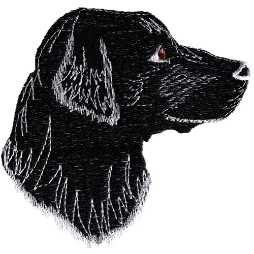 Black Lab Head Embroidery Design | AnnTheGran