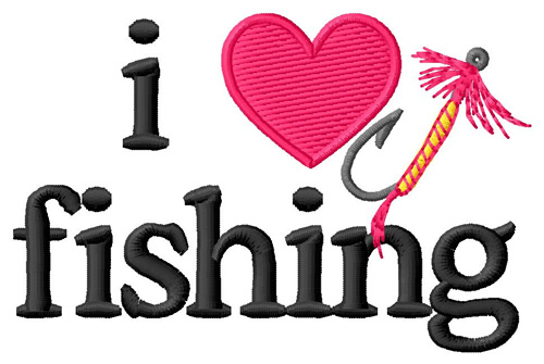 I Love Fishing/Lure Embroidery Design | AnnTheGran