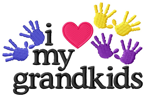 I Love My Grandkids/Hands Embroidery Design | AnnTheGran
