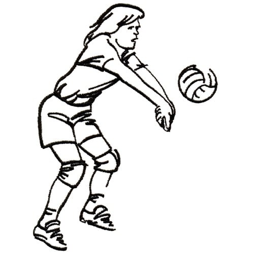 Outlines(Grand Slam Designs) Embroidery Design: Volleyball Player ...