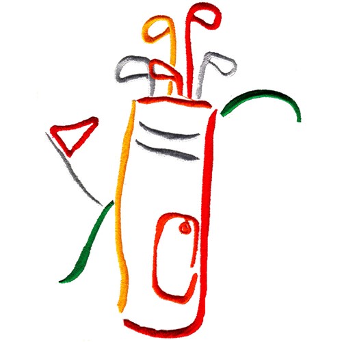Golf Bag and Green Embroidery Design AnnTheGran