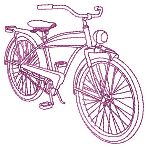 Bicycle Outline Embroidery Design | AnnTheGran