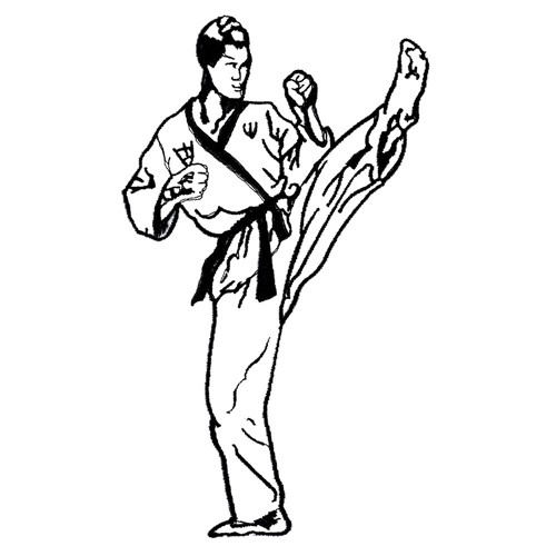 Karate Stance Outline Embroidery Design | AnnTheGran