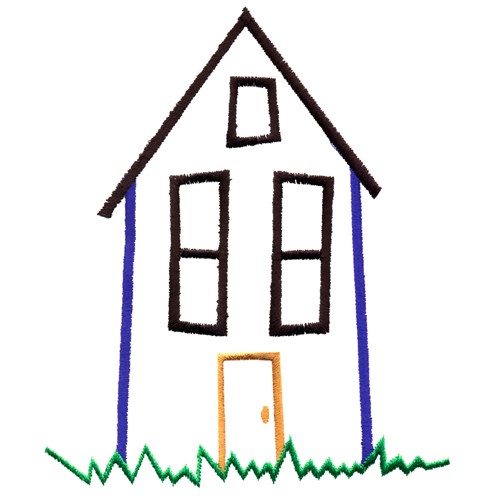 Stick House Embroidery Design AnnTheGran