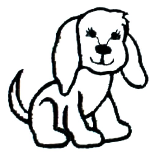 dog outline embroidery design dog outline