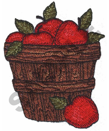 APPLES IN BASKET Embroidery Design | AnnTheGran