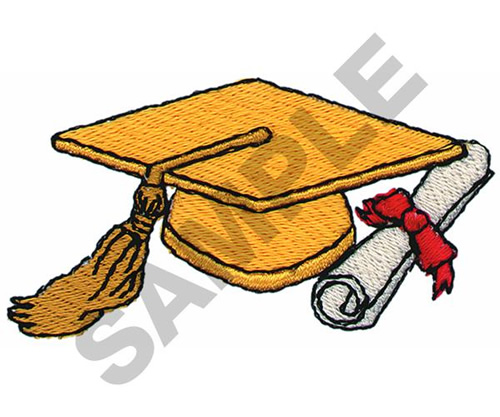 GRADUATION CAP & DIPLOMA Embroidery Design | AnnTheGran