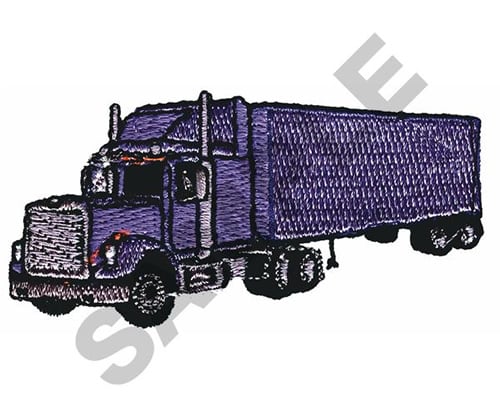 SEMI TRUCK & TRAILER Embroidery Design | AnnTheGran