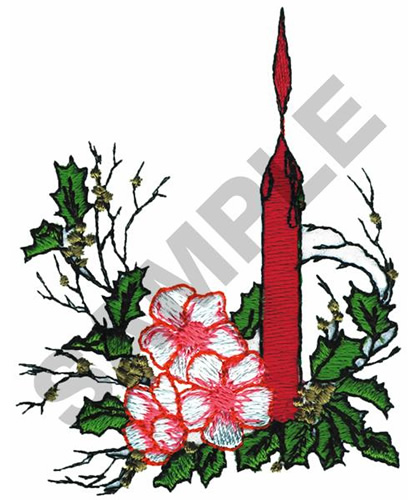 CHRISTMAS CANDLE Embroidery Design | AnnTheGran