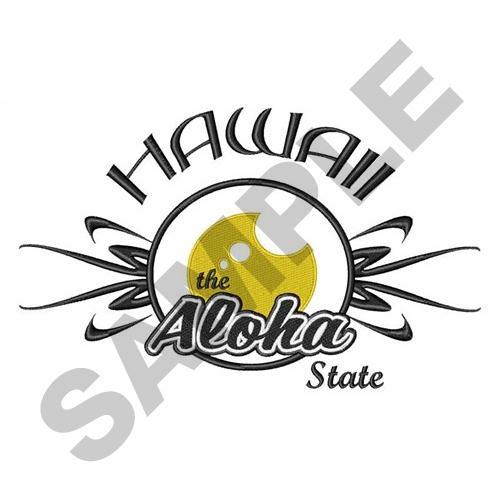 Aloha Hawaii Applique Embroidery Design 