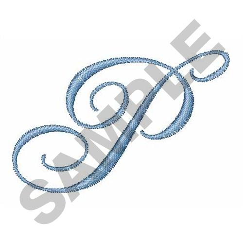 Wedding Script Font P Embroidery Design | AnnTheGran