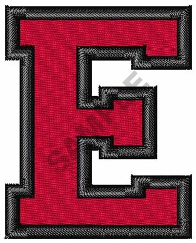 Collegiate Alphabet E Embroidery Design | AnnTheGran