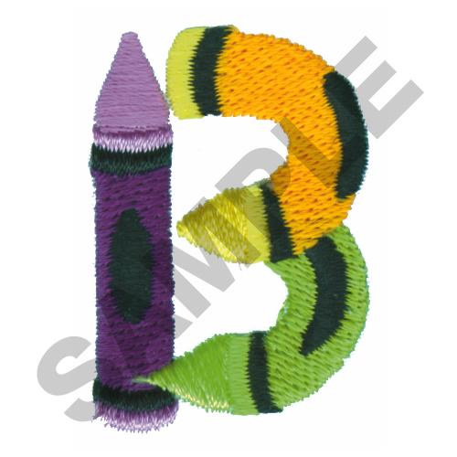 B-CRAYON ALPHABET Embroidery Design | AnnTheGran