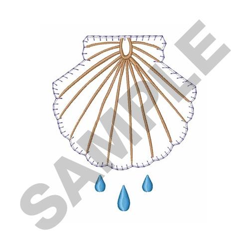 Baptism Shell Applique Embroidery Design | AnnTheGran