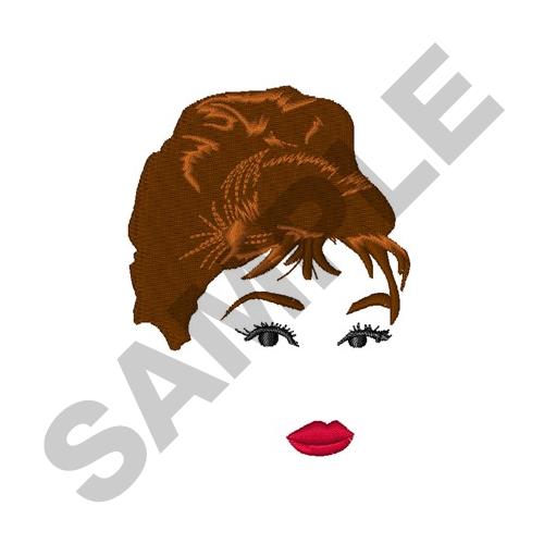 Womans Face Embroidery Design AnnTheGran