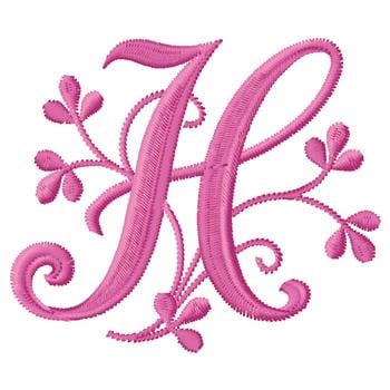 Embellishments Embroidery Design: Monogram H from Gunold