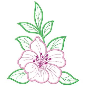 Hibiscus Embroidery Design Free