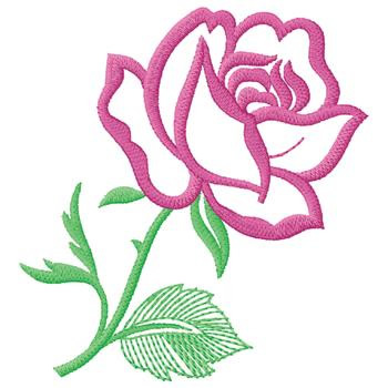 Rose Outline Embroidery Design | AnnTheGran