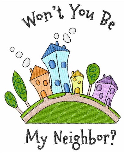 Cartoon Neighborhood Embroidery Design | AnnTheGran