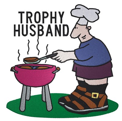 Trophy Husband Embroidery Design | AnnTheGran