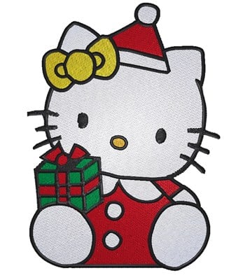 Santa Hello Kitty Embroidery Design | AnnTheGran