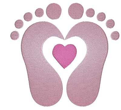 Baby feet heart embroidery design  annthegran Baby feet heart embroidery design  annthegran