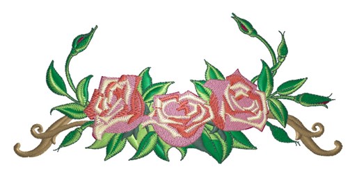 Beautiful Rose Border Embroidery Design | AnnTheGran