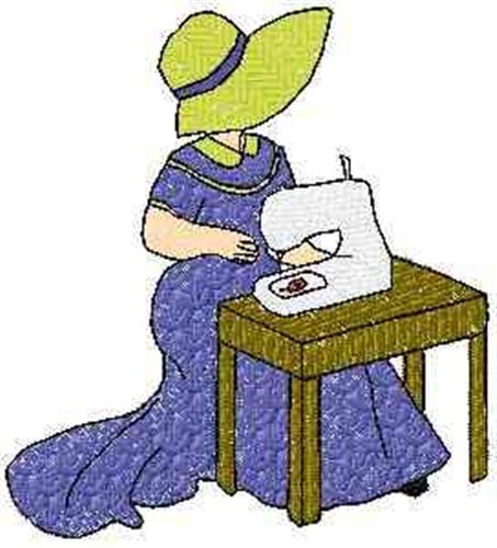 Sewing Woman Embroidery Design | AnnTheGran