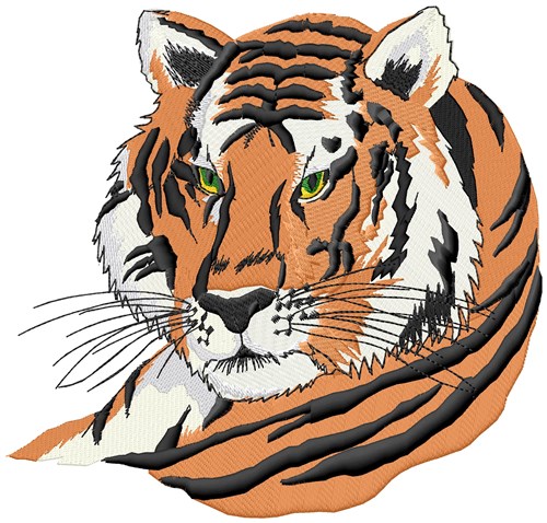 Tiger Head Embroidery Design | AnnTheGran