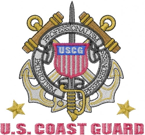 U.S. Coast Guard Embroidery Design | AnnTheGran