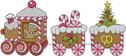 Gingerbread Train Template Printable