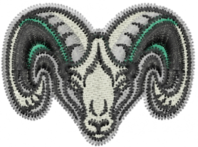 Ram Head Embroidery Design | AnnTheGran