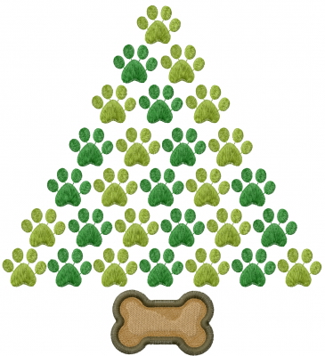 Free Free Paw Print Christmas Tree Svg 121 SVG PNG EPS DXF File