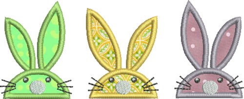 Bunny Trio Embroidery Design | AnnTheGran