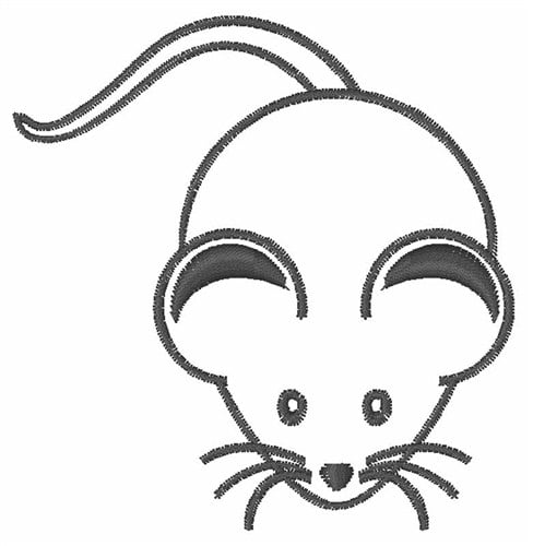 Mouse Outline Embroidery Design | AnnTheGran