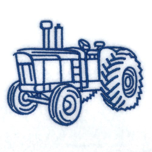 Tractor Outline 3 Embroidery Design Annthegran 0947