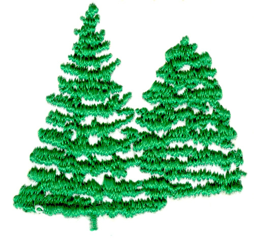free embroidery pine trees patterns