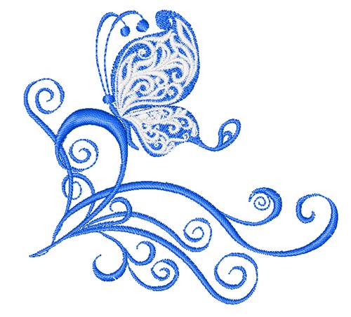 Butterfly Swirls Embroidery Design | AnnTheGran