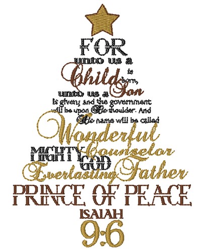 Prince Of Peace Tree Embroidery Design | AnnTheGran