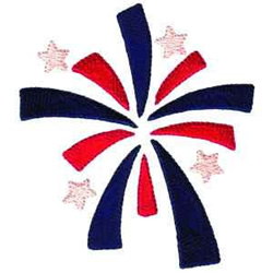 Fireworks embroidery design