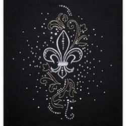 Crystal Fleur De Lis Iron-on Rhinestone Design